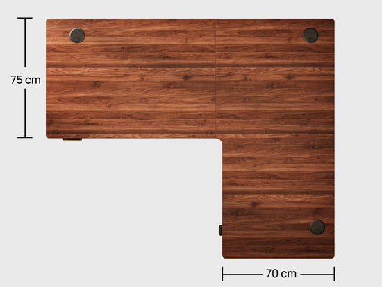 75 cm Hauptplatte & 70 cm Seitenplatte