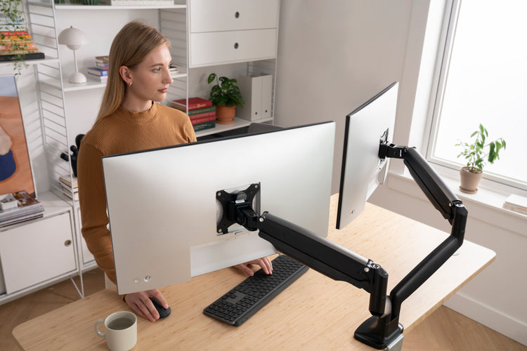 Dual Monitorarm; höhenverstellbarer schreibtisch