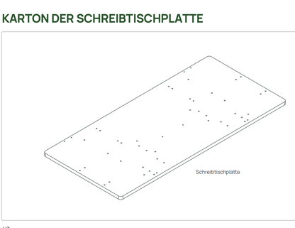 V0.7 Schreibtischplatte – 180 × 80 × 2,8 cm – Massivholz, Walnussholz (für Ihre vorherige Bestellung)