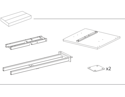 V0.5 Seitliche Tischplatte – Walnuss – 75 × 70 × 2,2 (für Ihre vorherige Bestellung)