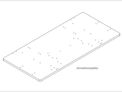V0.7 Schreibtisch – 160 × 80 × 2,8 cm – Massivholz, Ahornholz (für Ihre vorherige Bestellung)