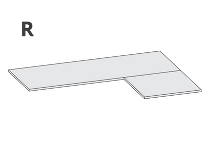V0.6 L Tischplatte – Weiß – 180 × 150 × 2.5 (für Ihre vorherige Bestellung)