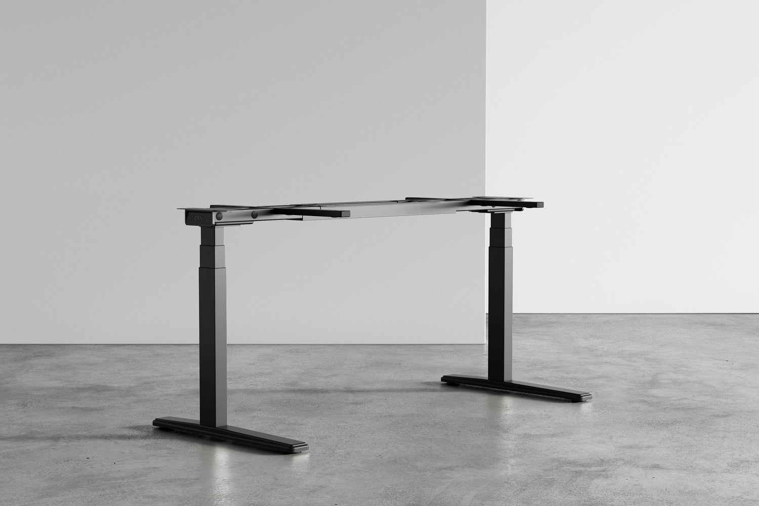 höhenverstellbarer Schreibtisch Schwarz Gestell-1