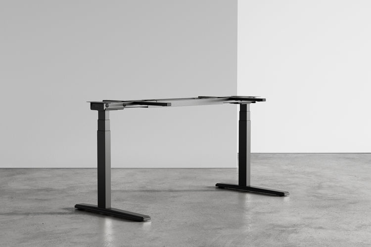 höhenverstellbarer Schreibtisch Schwarz Gestell-1