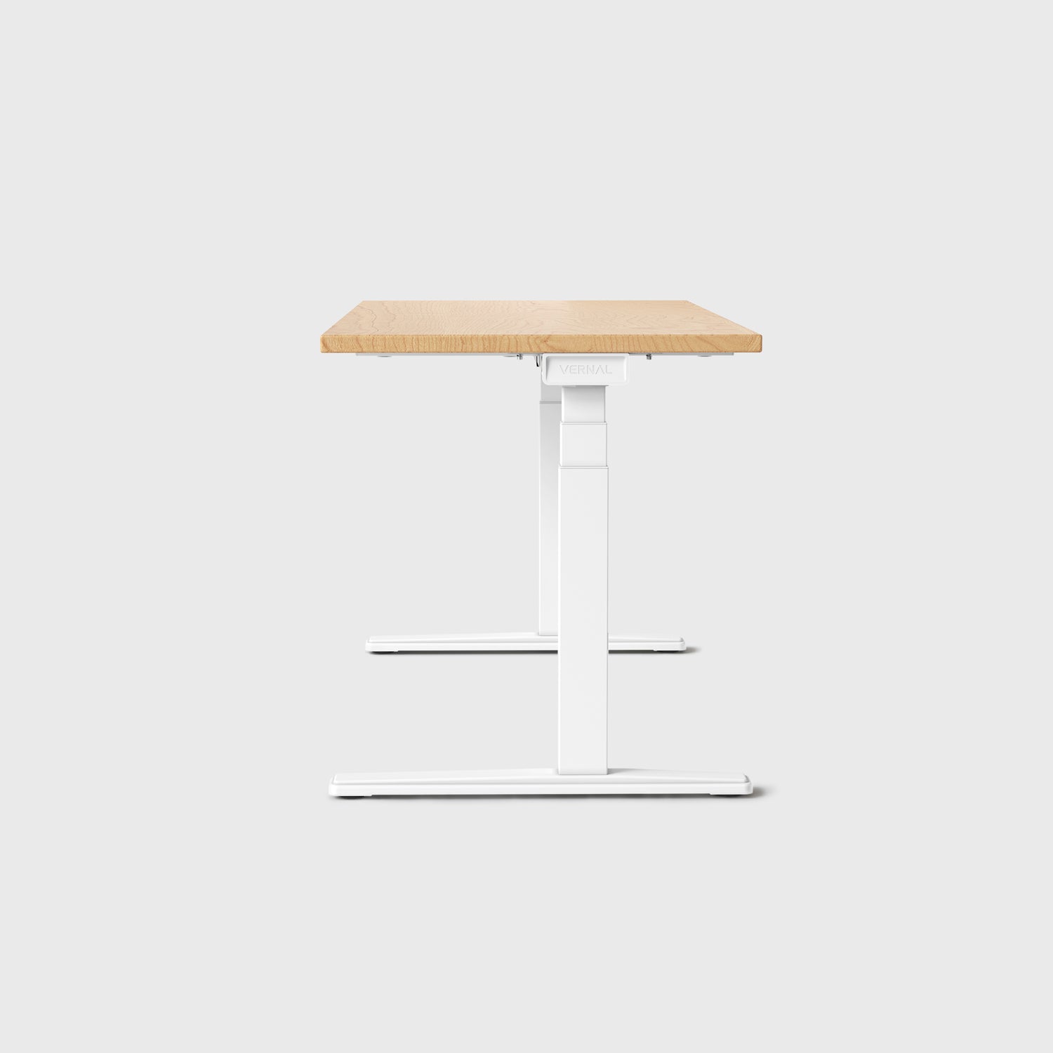 Ahornholz Vernal Core3 Massivholz Höhenverstellbarer Schreibtisch Weiß-4