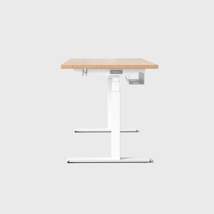 Ahornholz Vernal Massivholz Höhenverstellbarer Schreibtisch 2025  Weiß -3