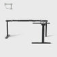 L-förmige Höhenverstellbarer Eckschreibtisch Schwarz Gestell 