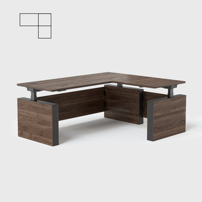 Vernal L-förmiger Höhenverstellbarer Chefschreibtisch