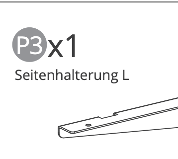 Seitenhalterung L-Schwarz V0.6 Rahmen
