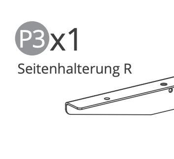 Seitenhalterung R-Schwarz V0.6 Rahmen