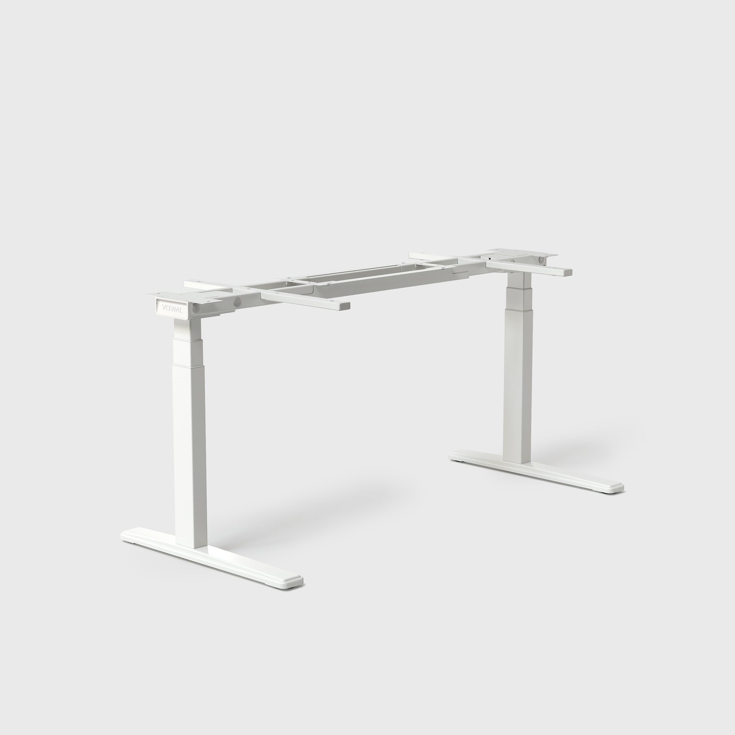 höhenverstellbarer Schreibtisch Weiß Gestell-2