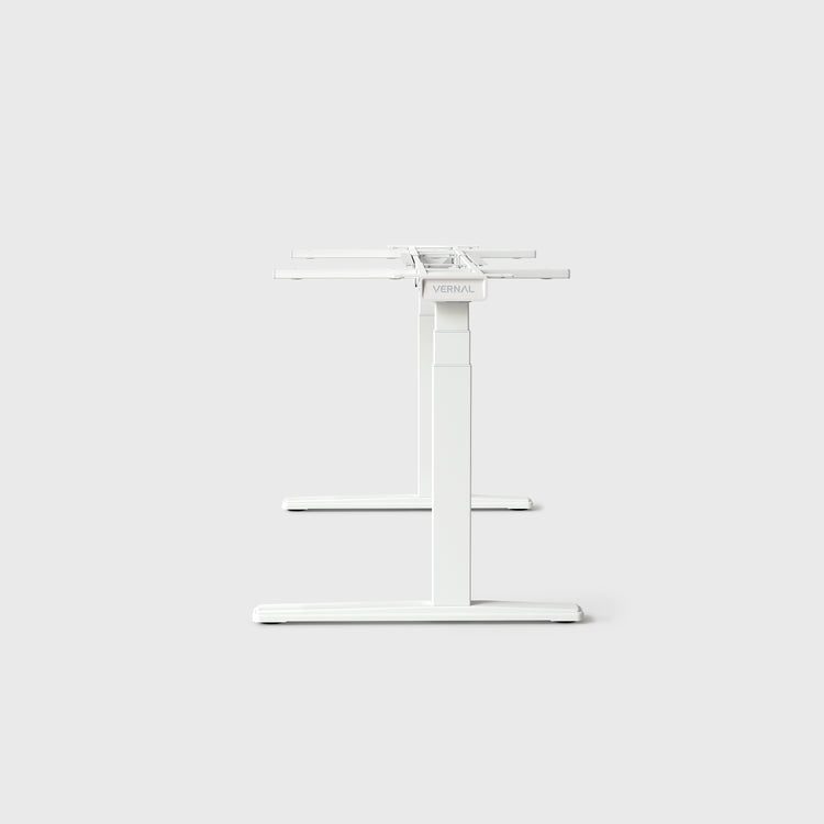 höhenverstellbarer Schreibtisch Weiß Gestell-3