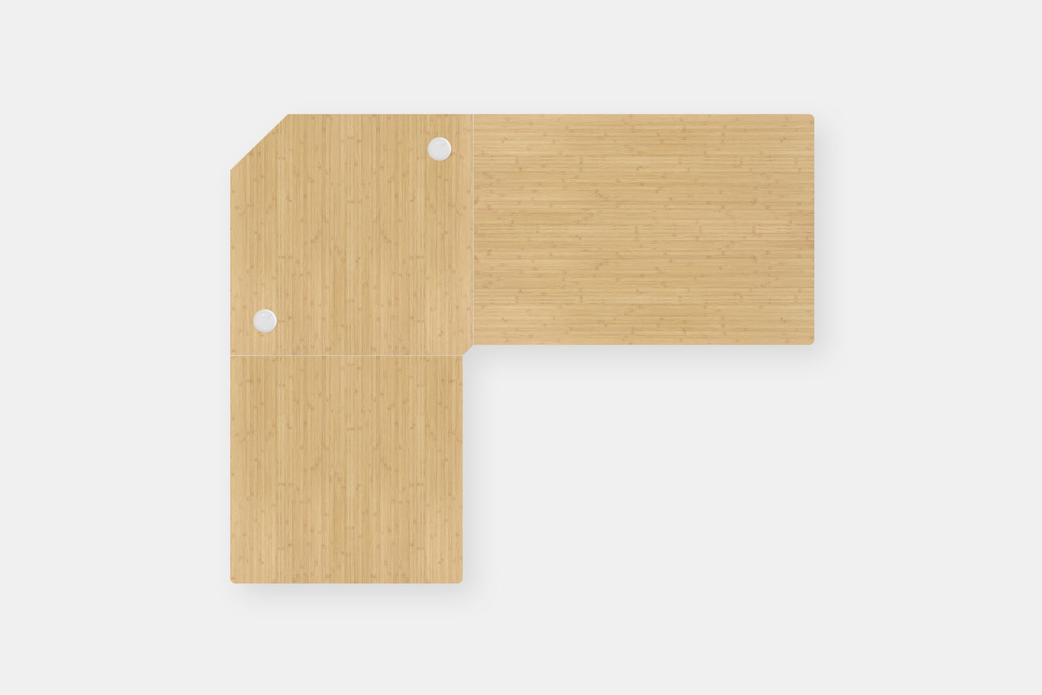 Eck-Form Tischplatte Natürlicher Bambus 152 x 122