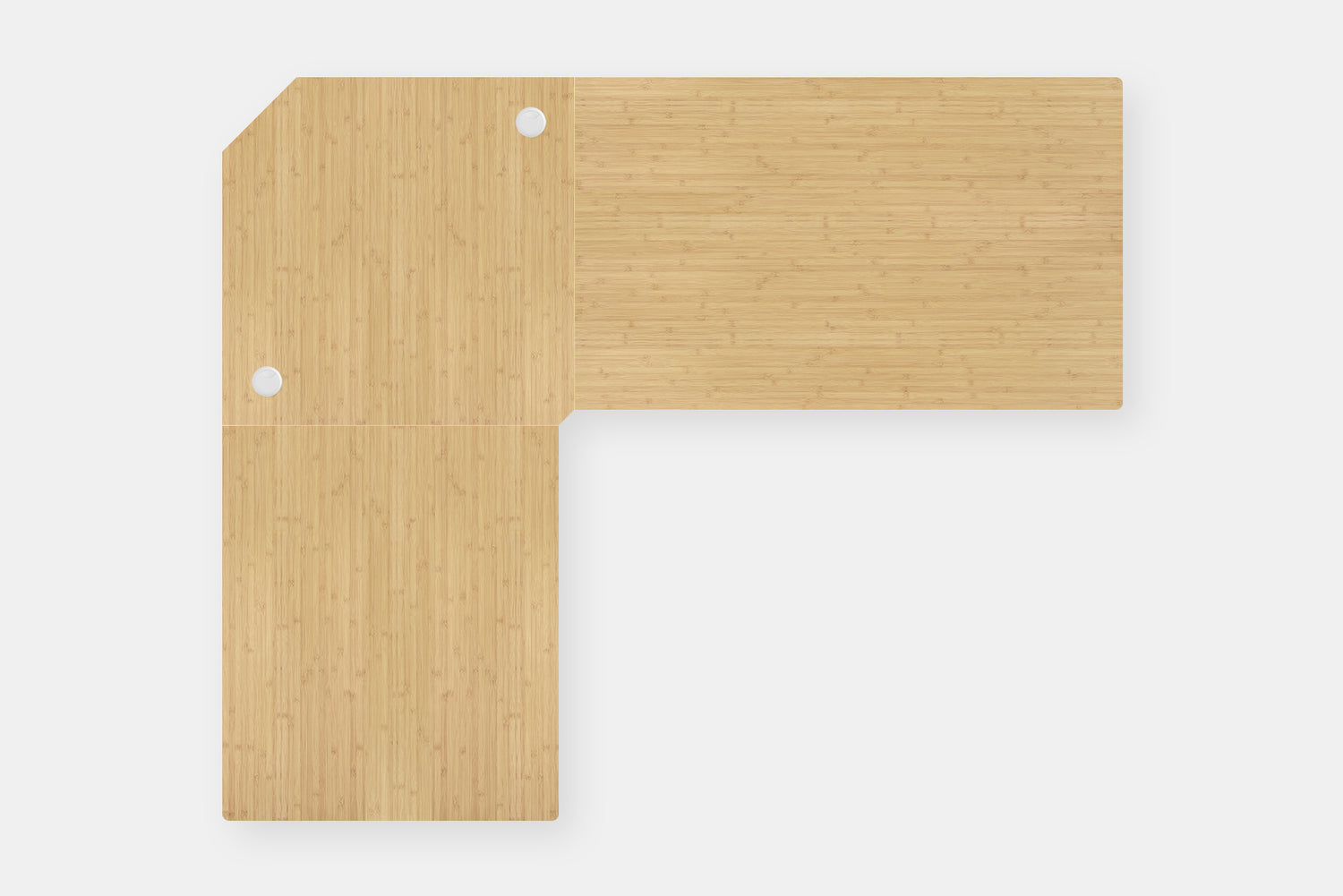 Eck-Form Tischplatte Natürlicher Bambus 183 x 152
